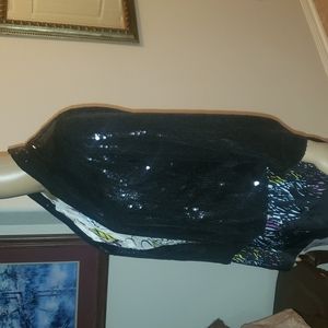 Coupe 6 black sequin jacket quarter sleeves dress up any outfit glam